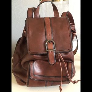Fossil Leather Backback